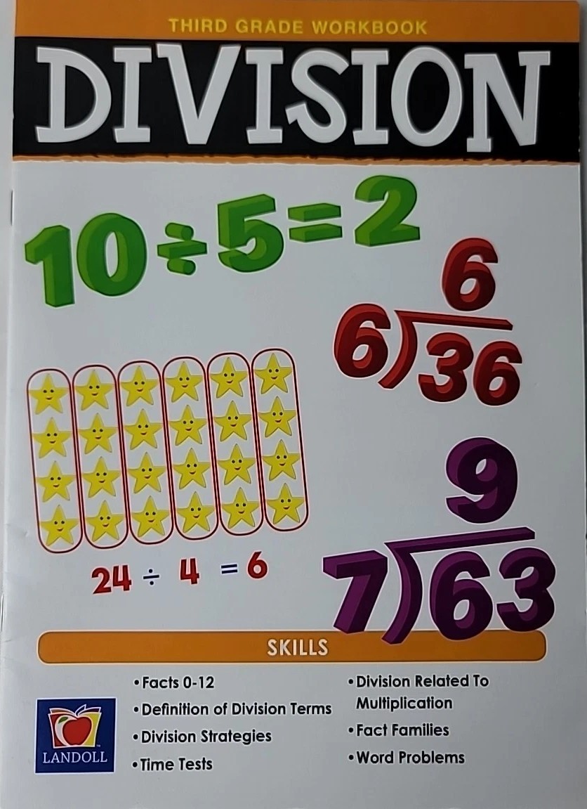 Common Core Landoll Division Math Skill Workbook Third Grade Educational New