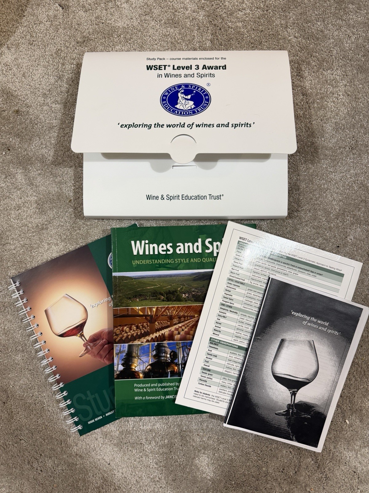Brand New WSET Level 3 Award Study Pack Issue Seven August 2012