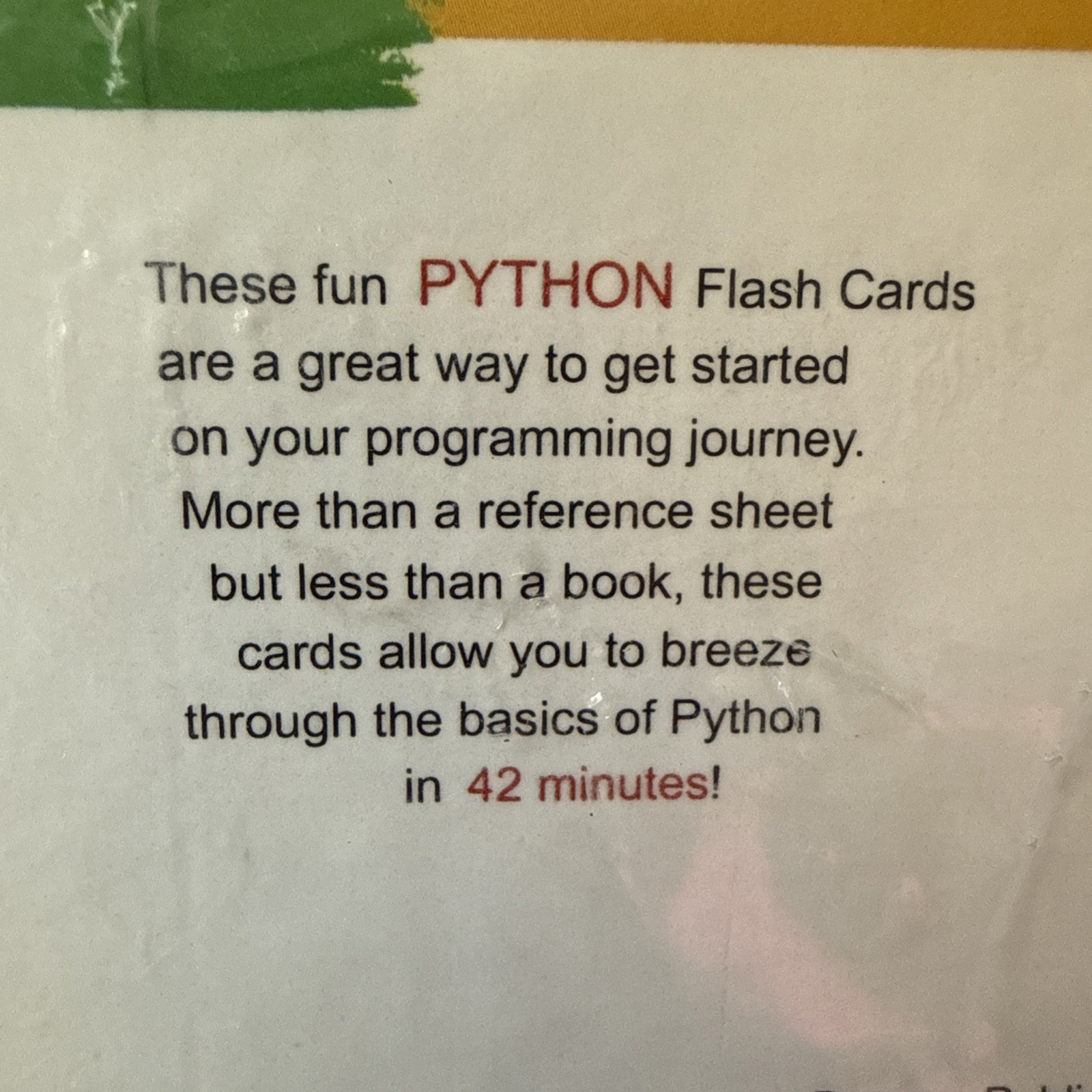 Python Crash Flash Cards Set • 73 Cards •