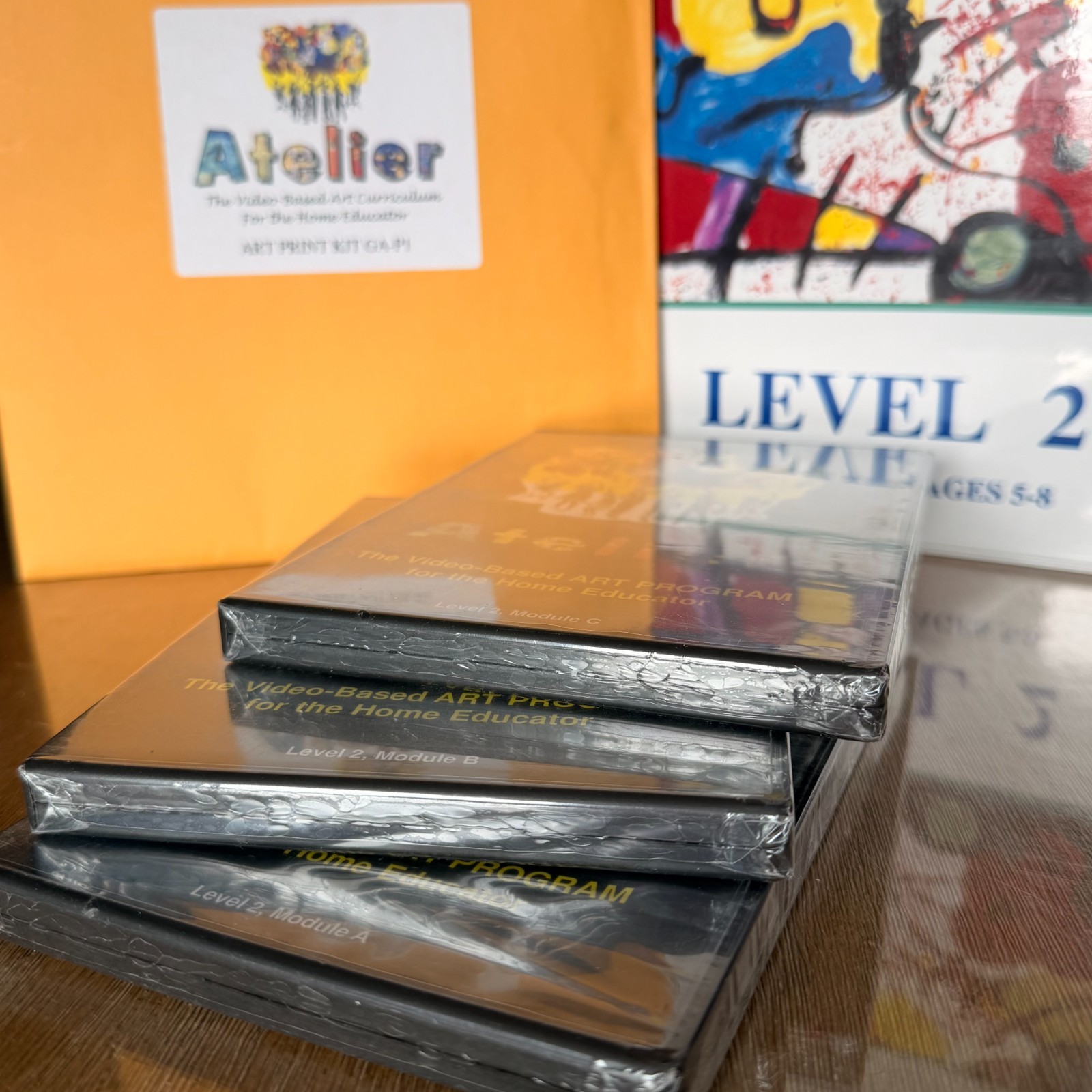 Atelier DVD Based Art Program Level 2 Complete Manual, NEW Sealed DVDs, Art Kit