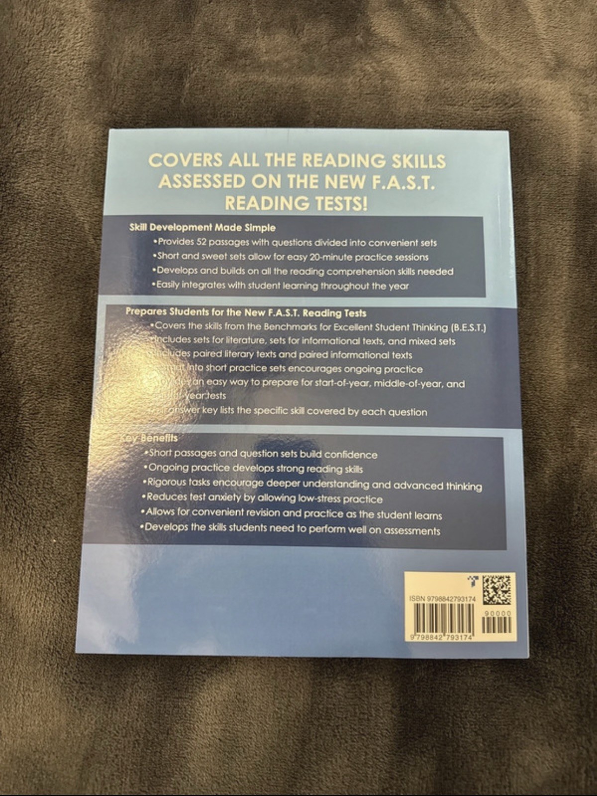 Florida Test Prep Reading Skills Workbook Daily F.A.S.T. Practice Grade 4