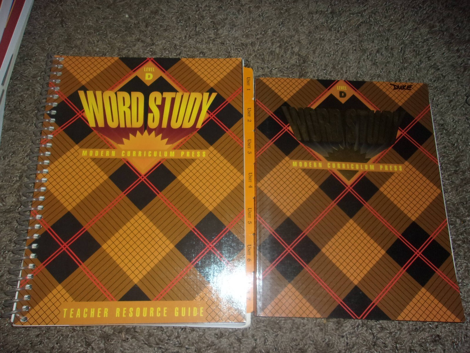 MCP Modern Curriculum Press WORD STUDY Level D Student Book Teacher Guide SET 4