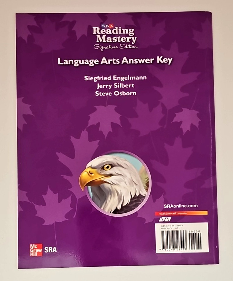 SRA Reading Mastery Language Arts Answer Key Grade 4