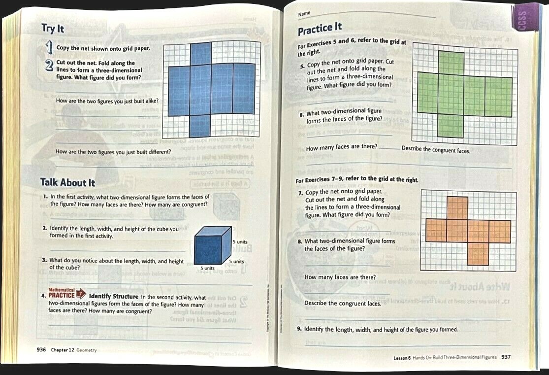 5th – MY MATH – STUDENT EDITION WORKBOOK (Vol. 2) (2013, McGraw Hill)