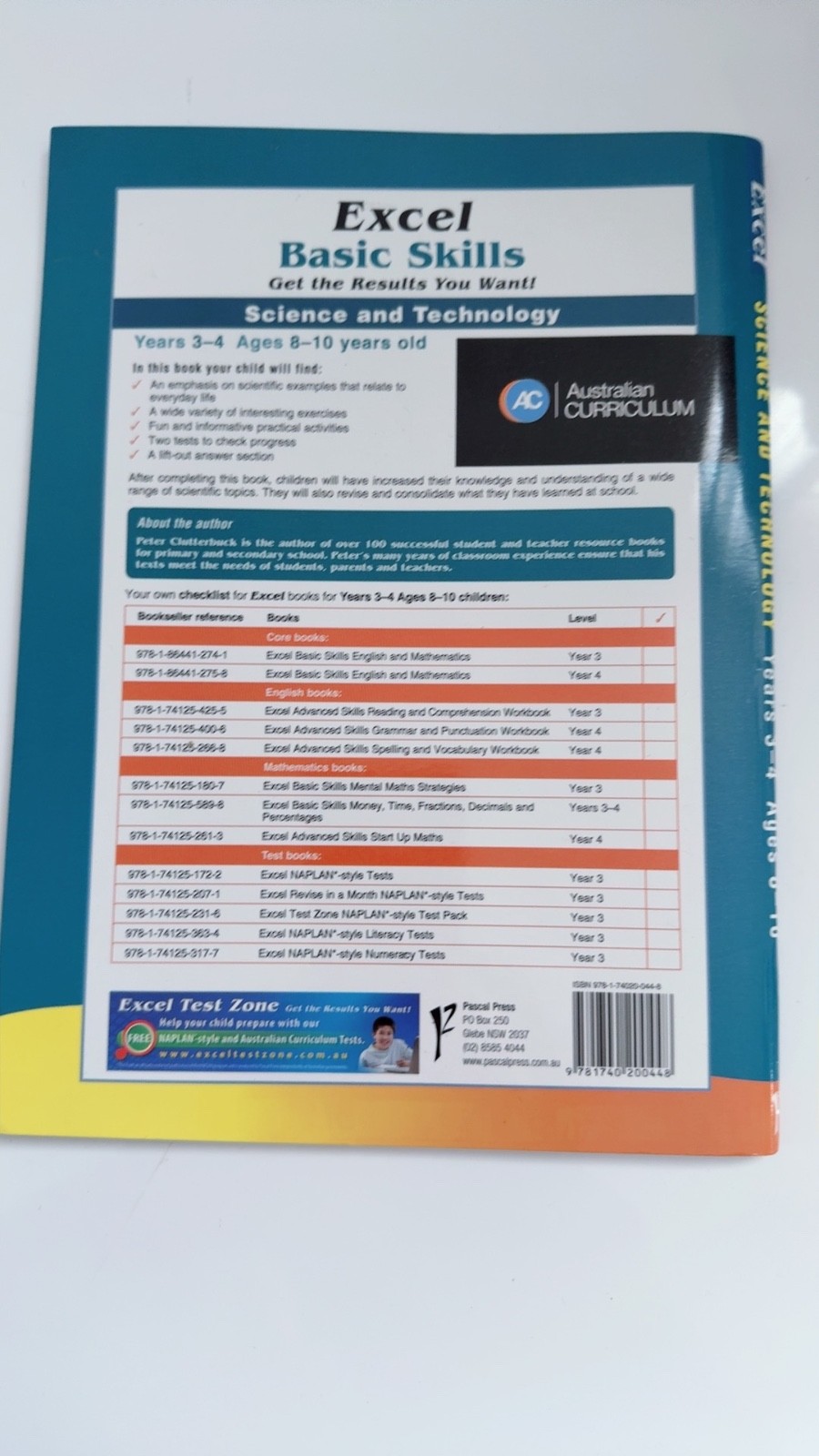 Excel Basic Skills Science and Technology 3-4 Years Age 8-10 Exercise Book