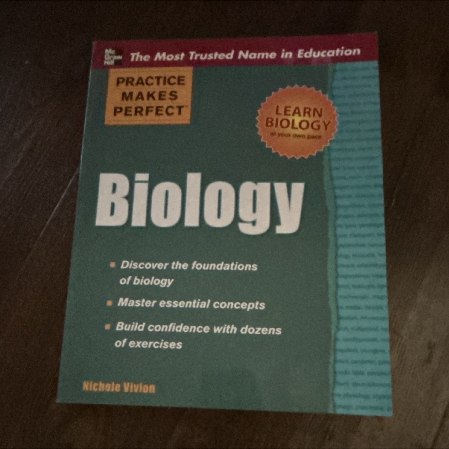 Practice Makes Perfect Biology Study Guide Paperback Nichole Vivion