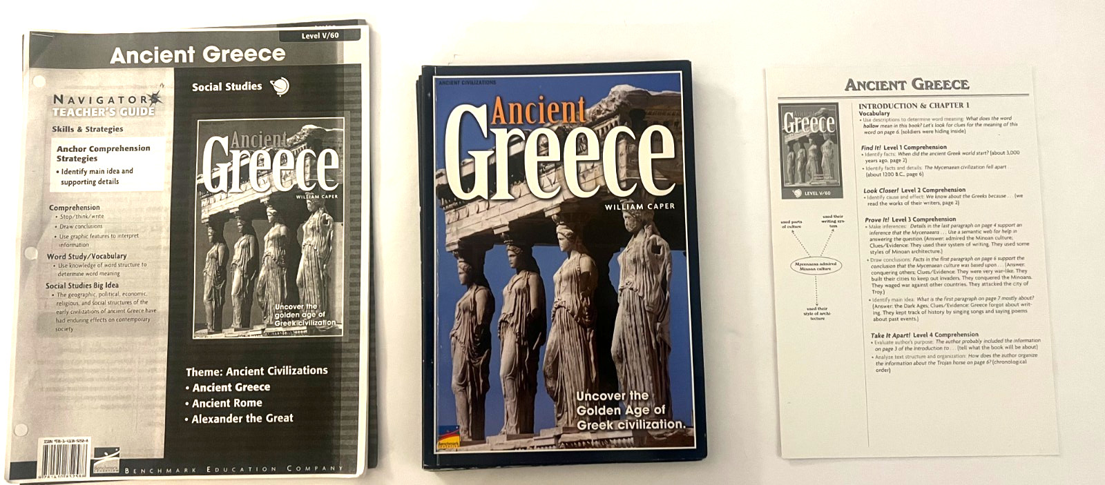 Ancient Greece Benchmark Education 6 Student Books + Teacher Guide Social Studie