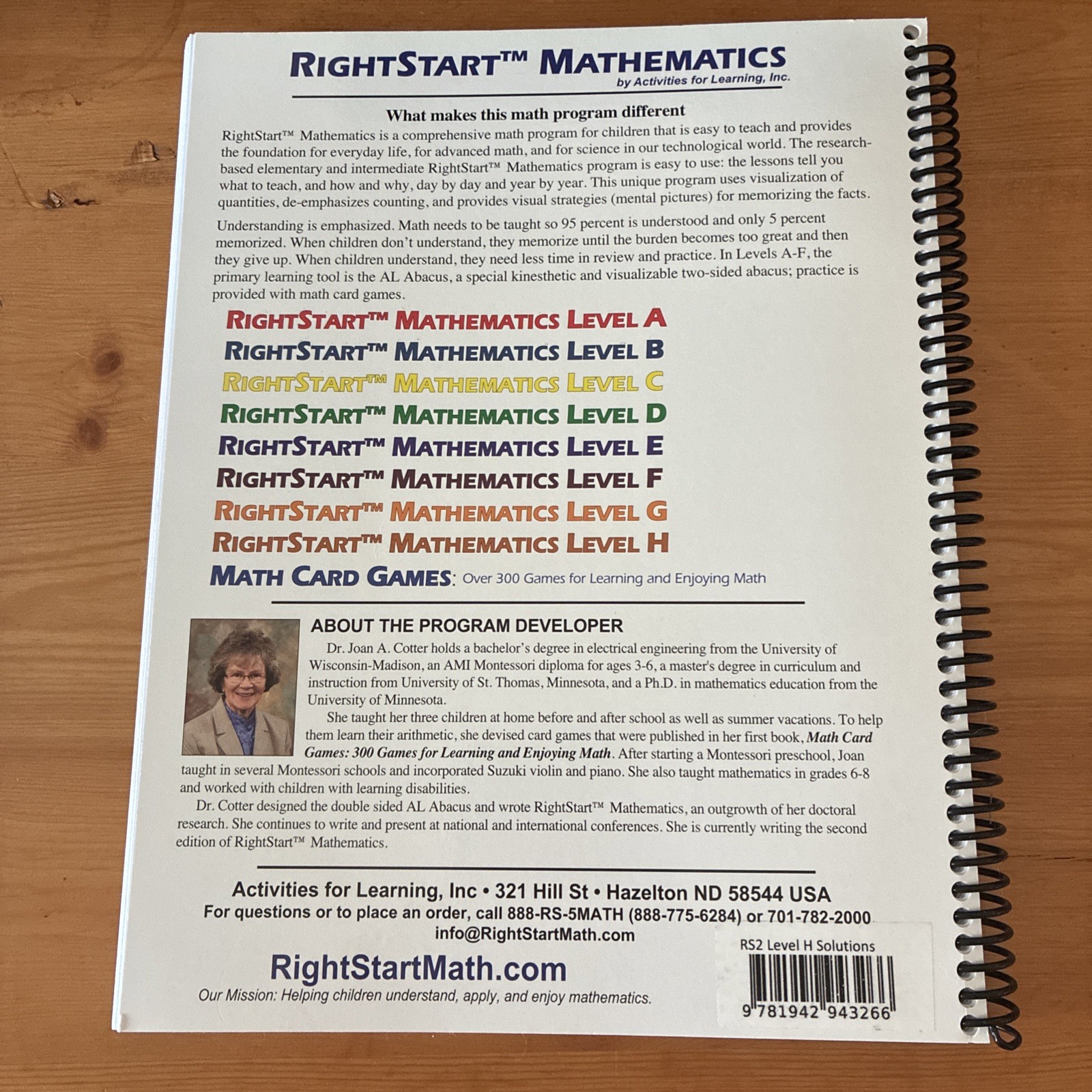RightStart Mathematics Level H Solutions : 2nd Ed. by Joan A. Cotter 2019