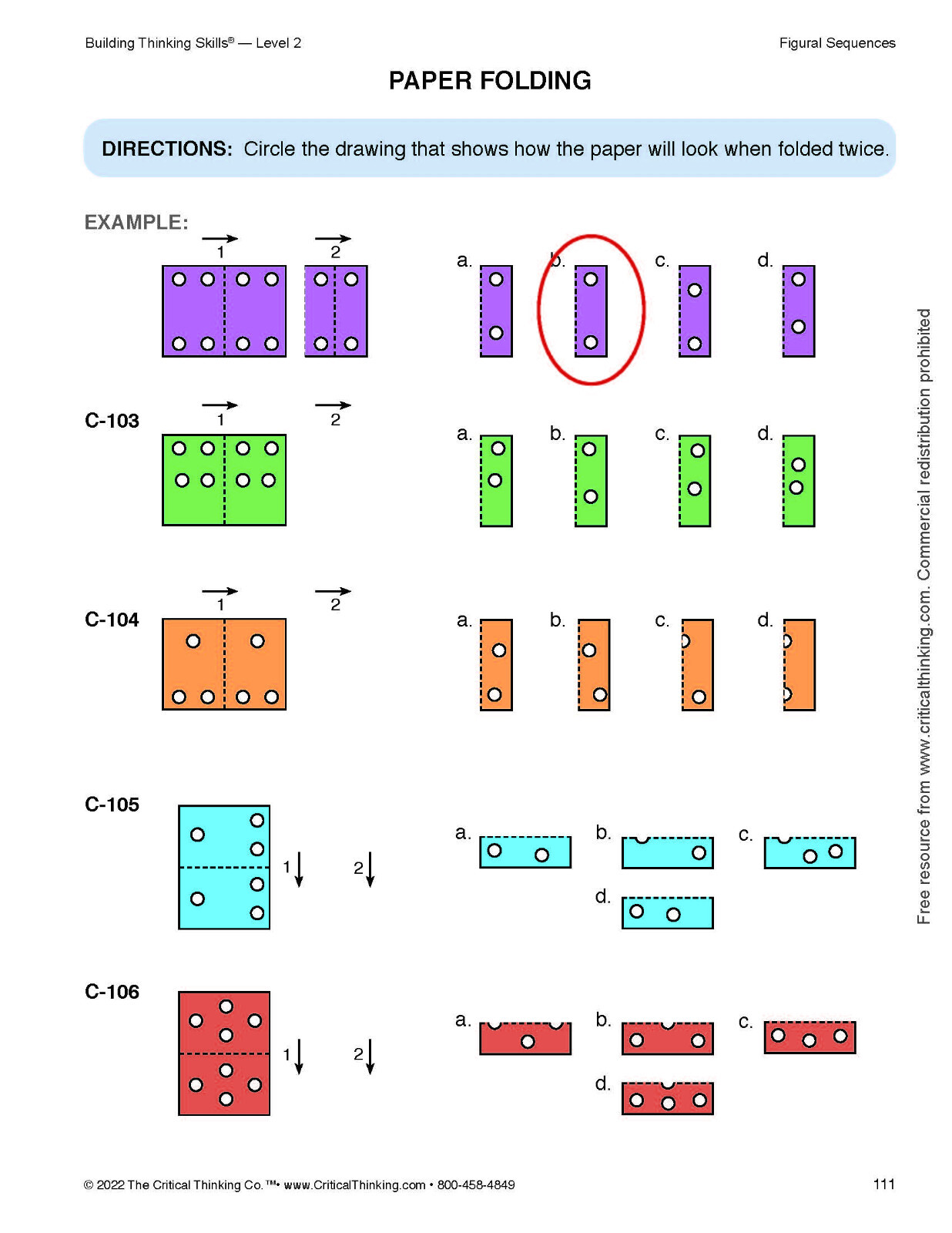 Building Thinking Skills Level 2 Color Ed. Workbook for Critical Thinking Skills