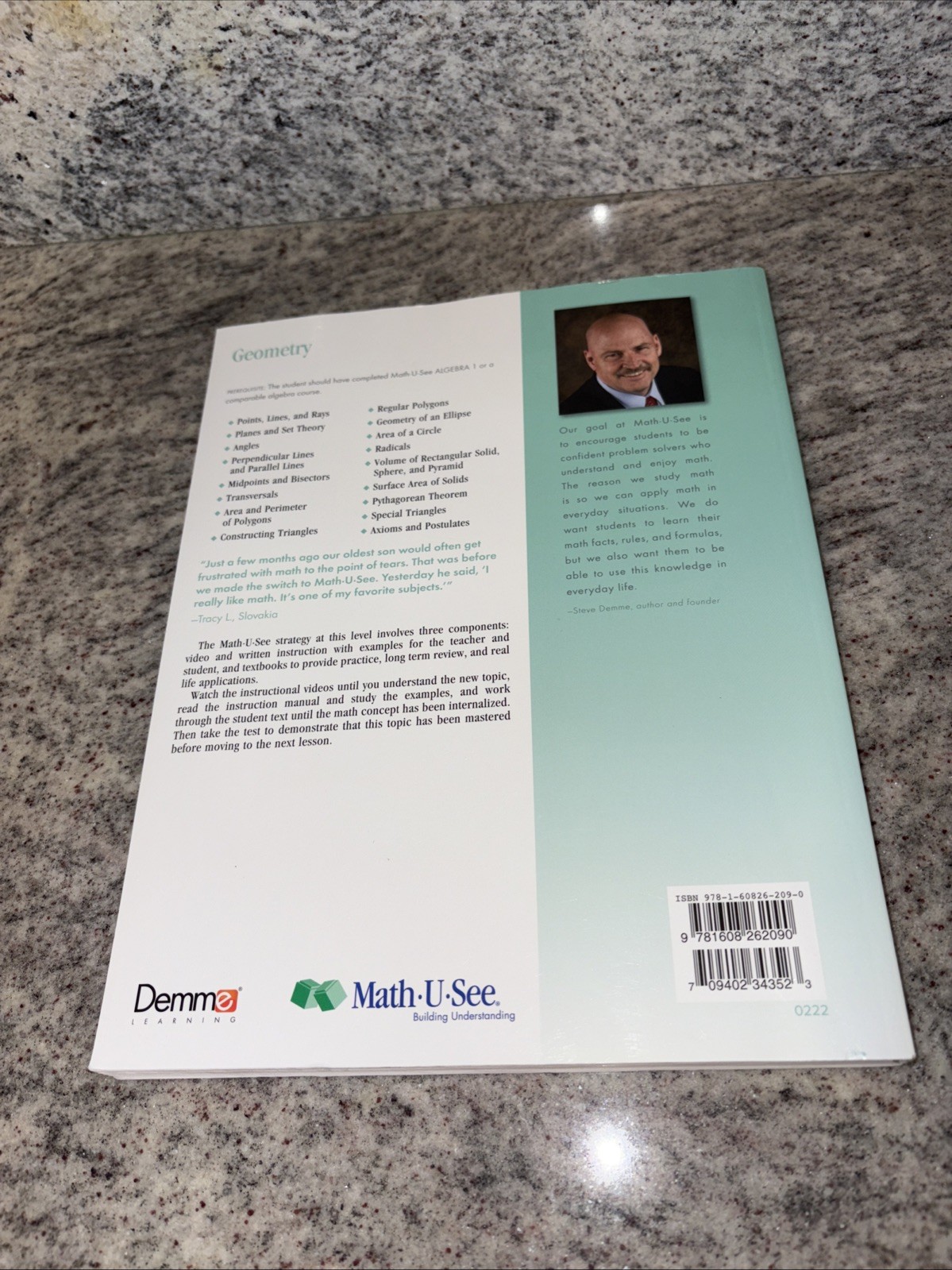 Math U See Geometry Instruction Manual Steven P Demme Homeschool