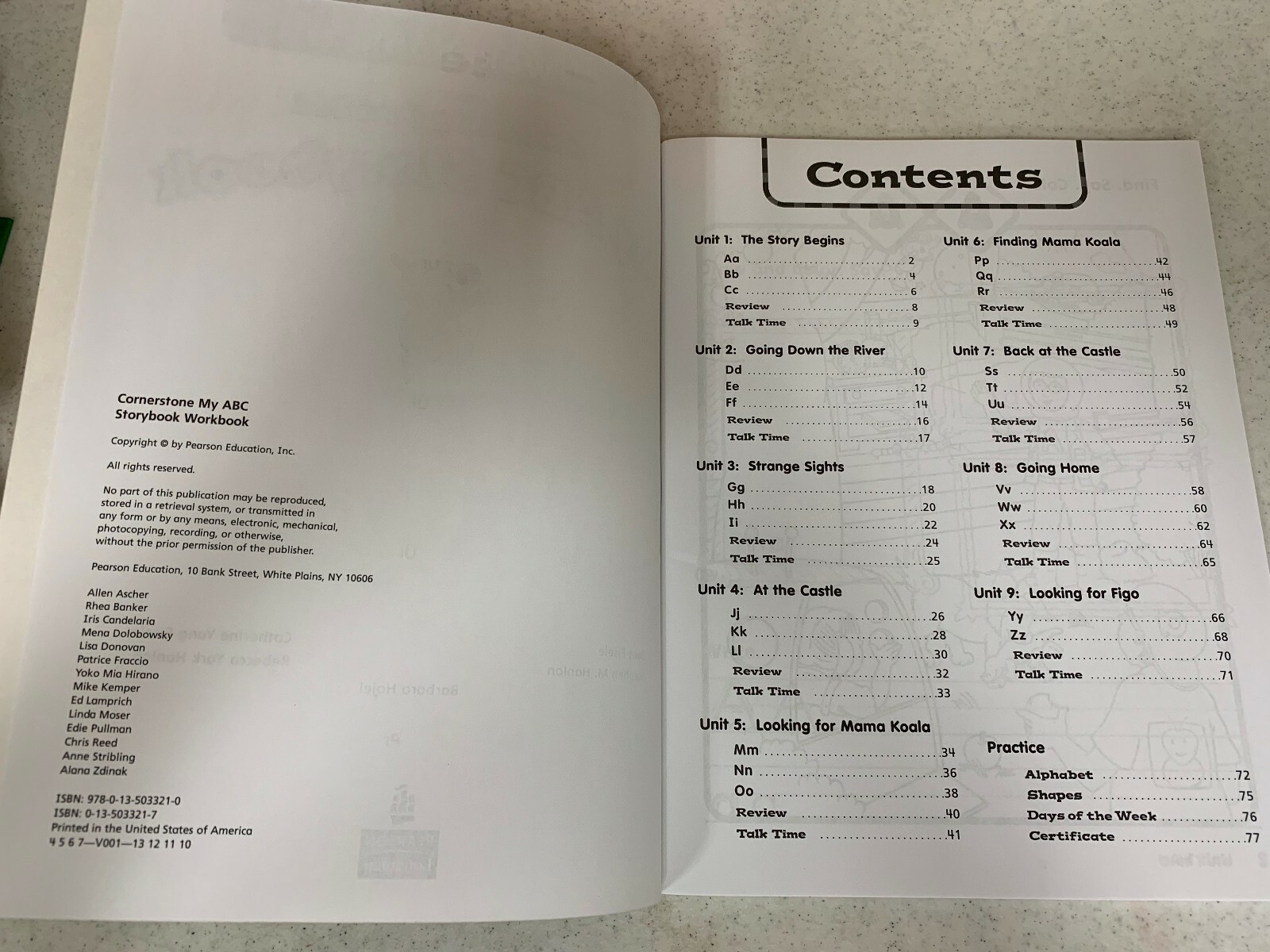 MY ABC STORYBOOK WORKBOOK ~ by Pearson / Cornerstone NEW