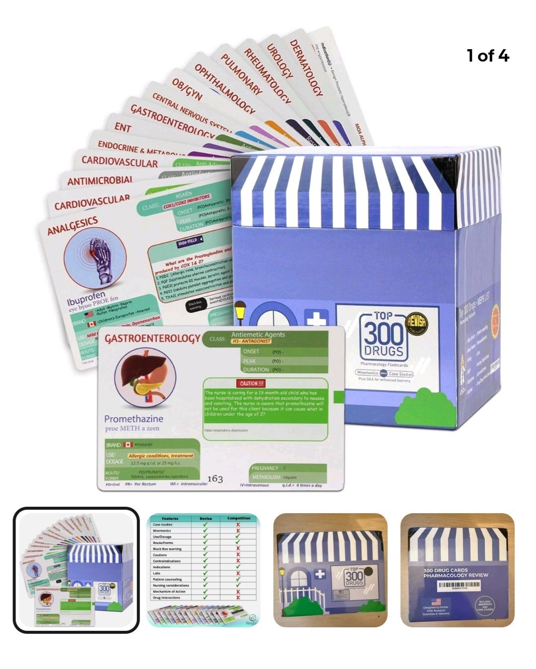 Revisa Publishing Top 300 Drugs Pharmacology Flashcards Education Medical