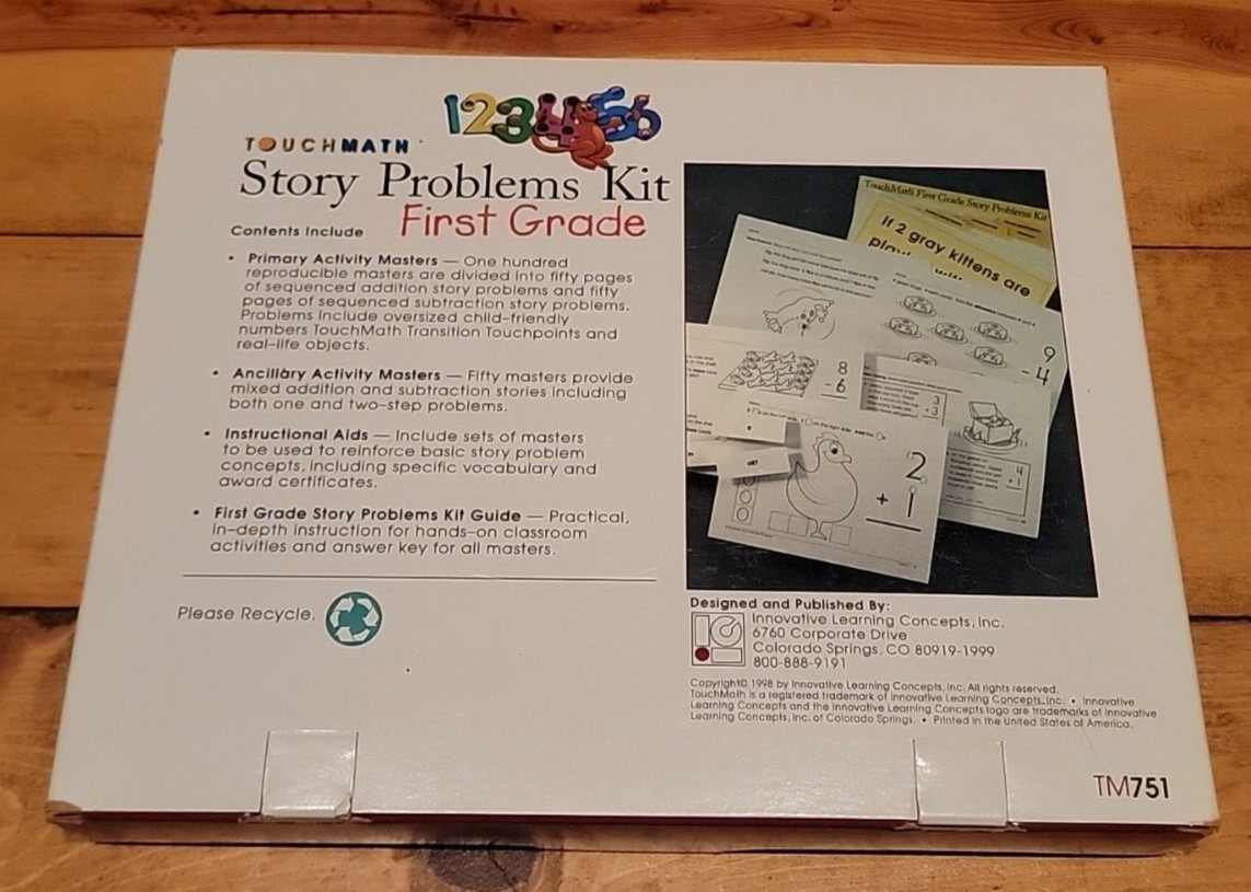 TouchMath Story Problems Kit First Grade TM751 Loose Leaf