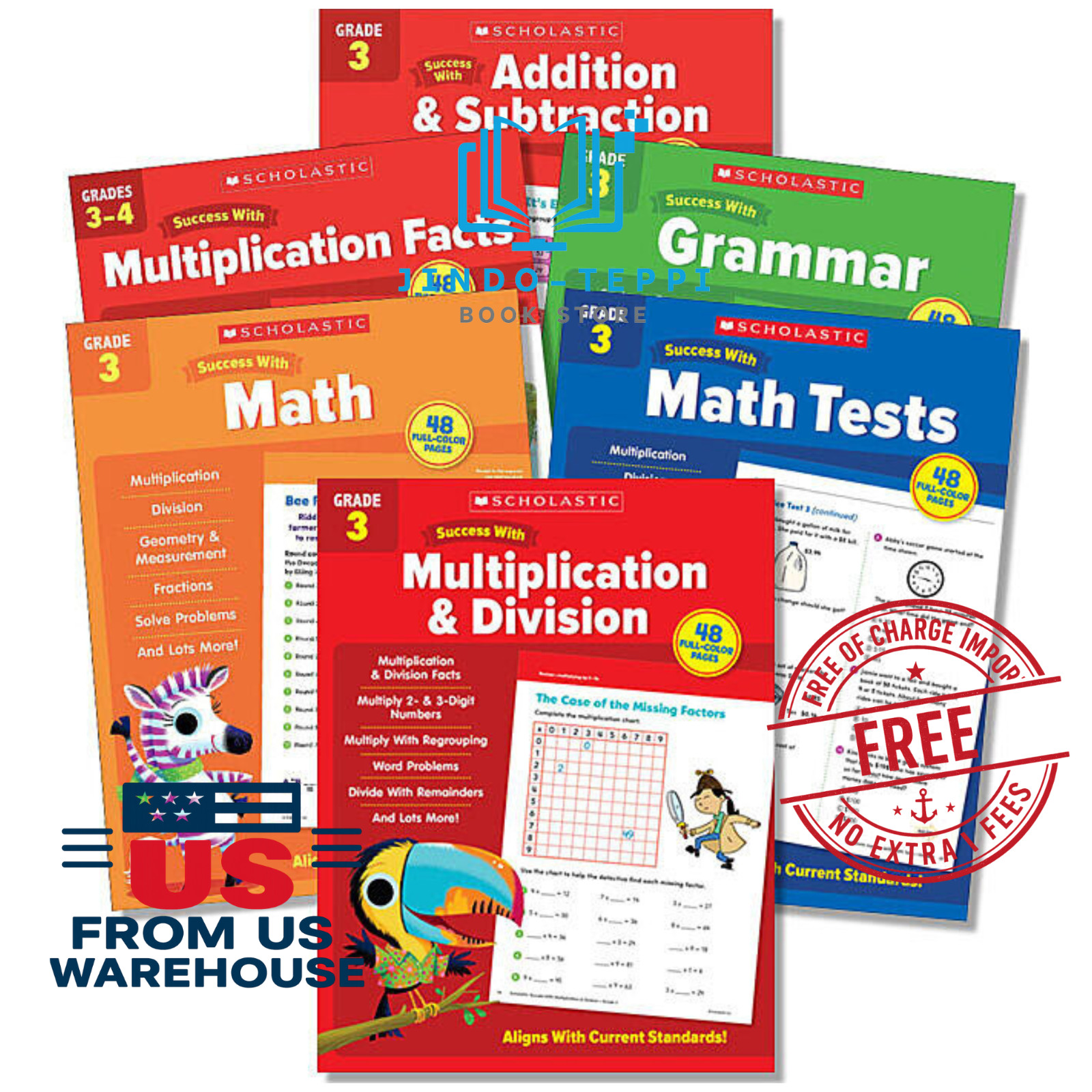 Grade 3 Workbook Set Scholastic Success Value Pack Math Reading Writing