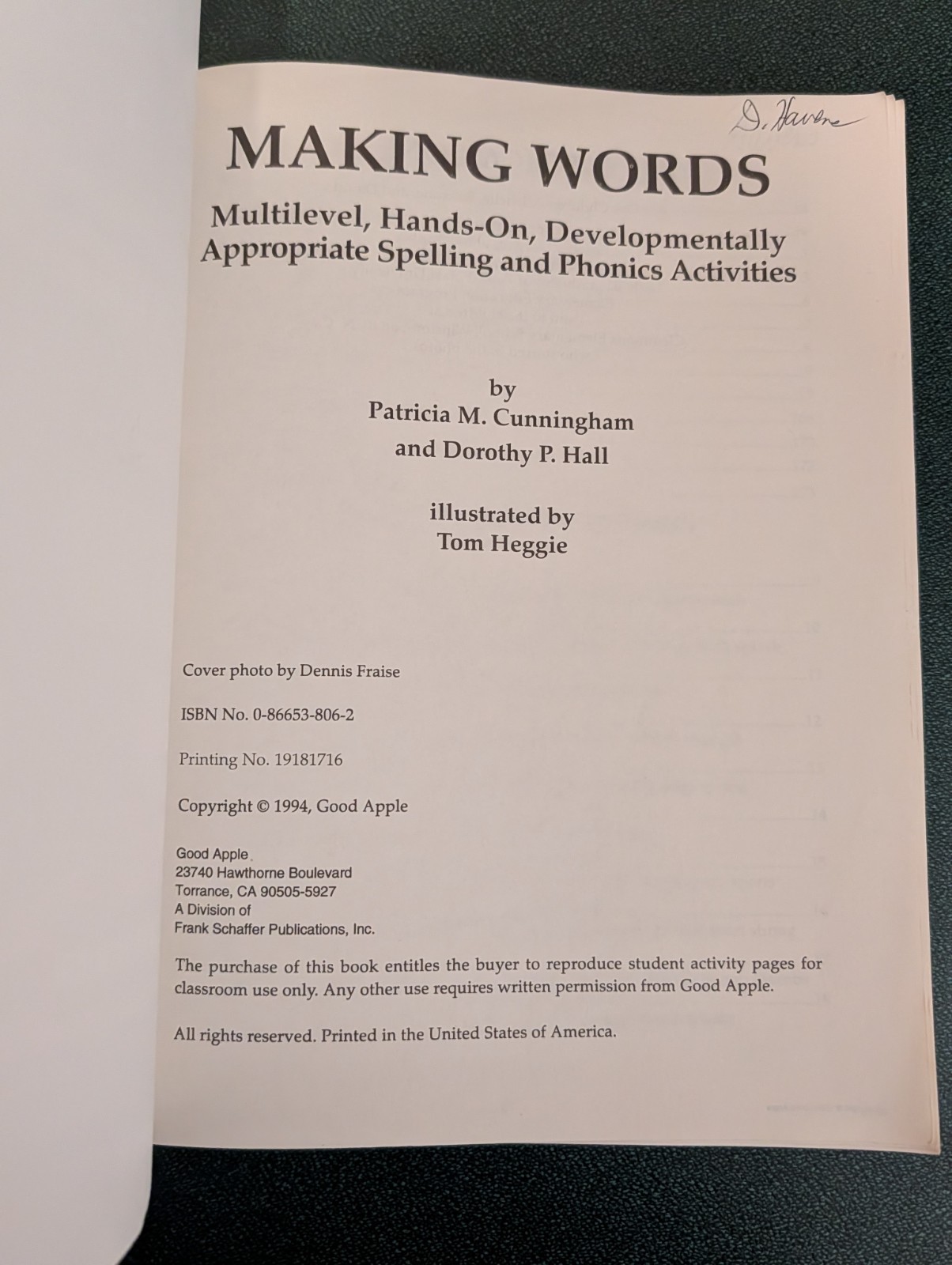 Making Words, Grades 1 – 3: Multilevel, Hands-On Phonics and Spellin – VERY GOOD