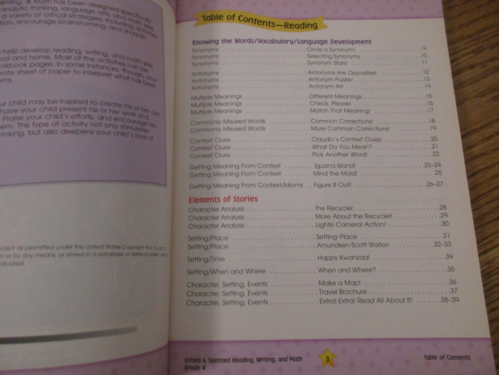 Reading, Writing & Math 4 (Gifted & Talented)