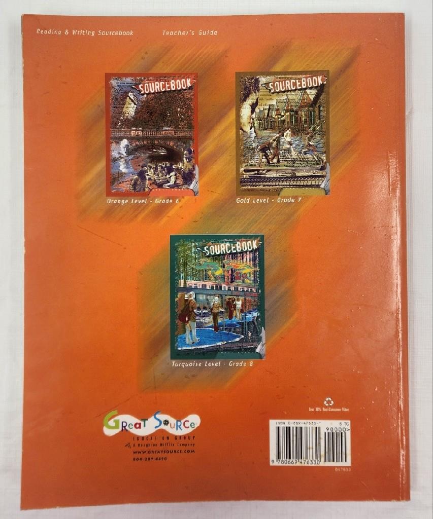 Great Source Reading & Writing Sourcebook, Grade 6, Teacher’s Guide