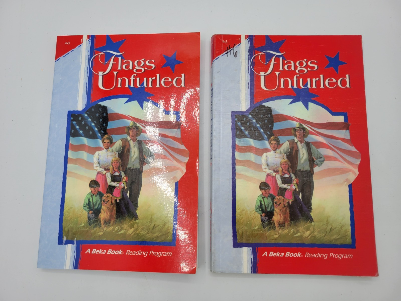 Abeka Flags Unfurled 4a Reading Program Book Lot of 2 Homeschool Reader