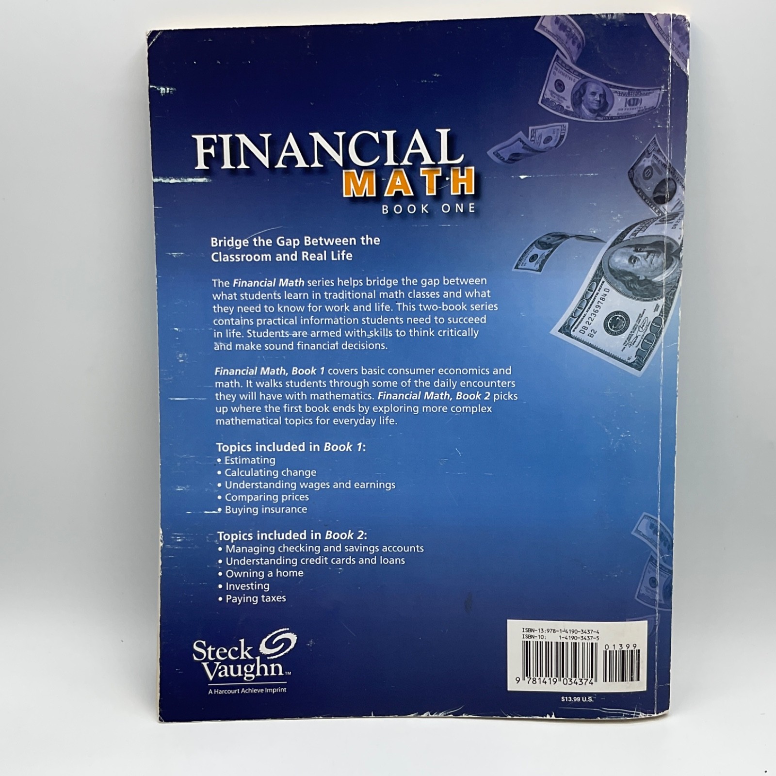 Financial Math Reproducible Work Book 1 Steck Vaughn Middle/High School ***READ