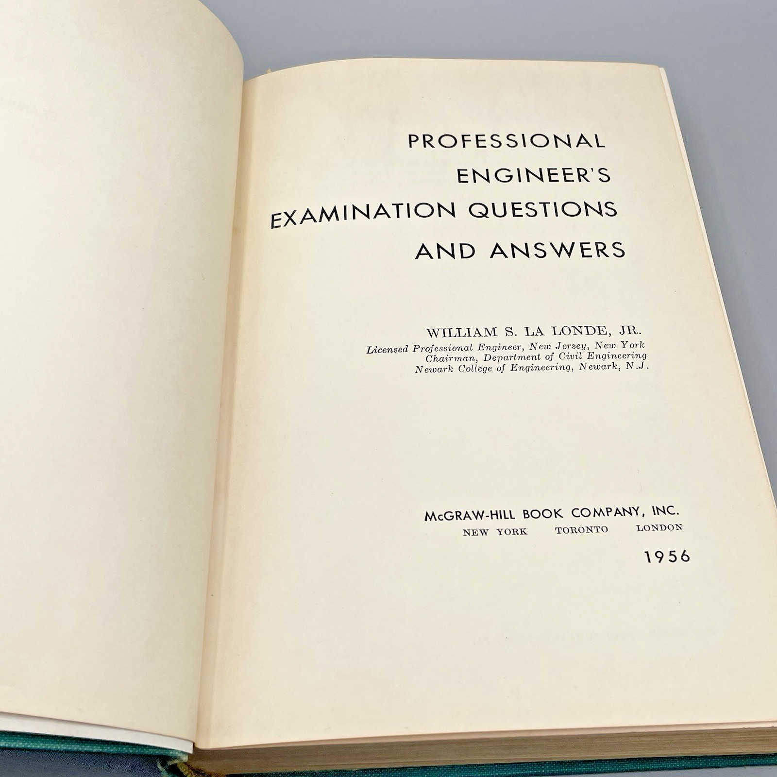 Engineering Exam Study Archive McGraw Hill PE Review Books 1956 &1961 Ephemera
