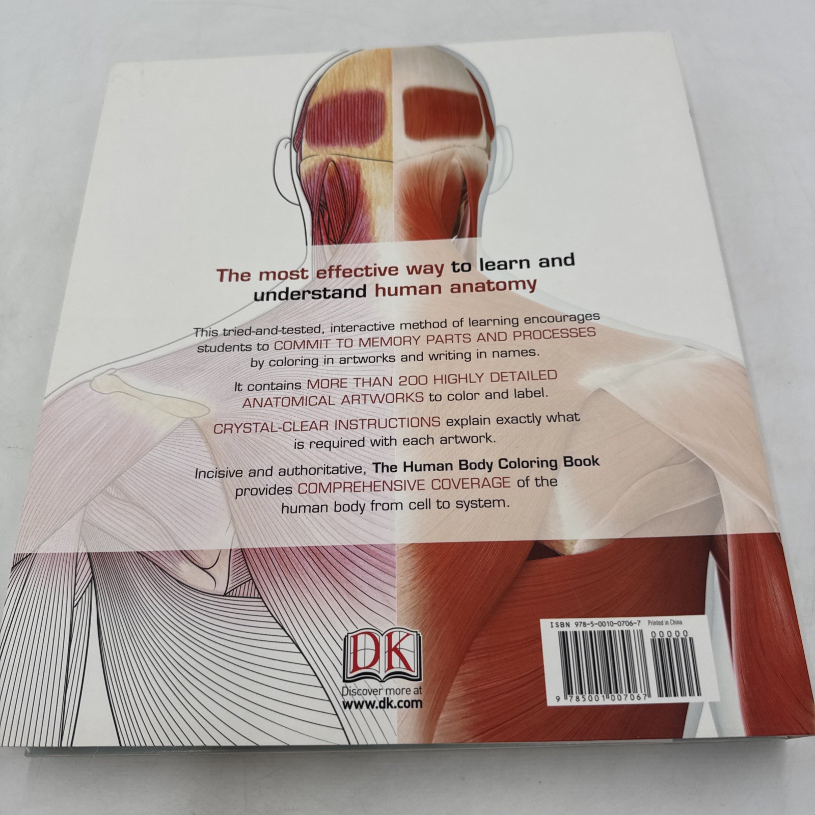 DK Human Anatomy Visual Guide & Human Body Coloring Book Study Bundle