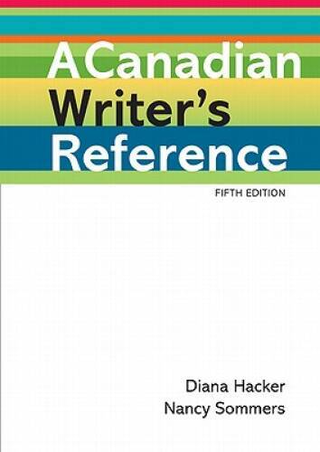 A Canadian Writers Reference – Plastic Comb By Hacker, Diana – GOOD