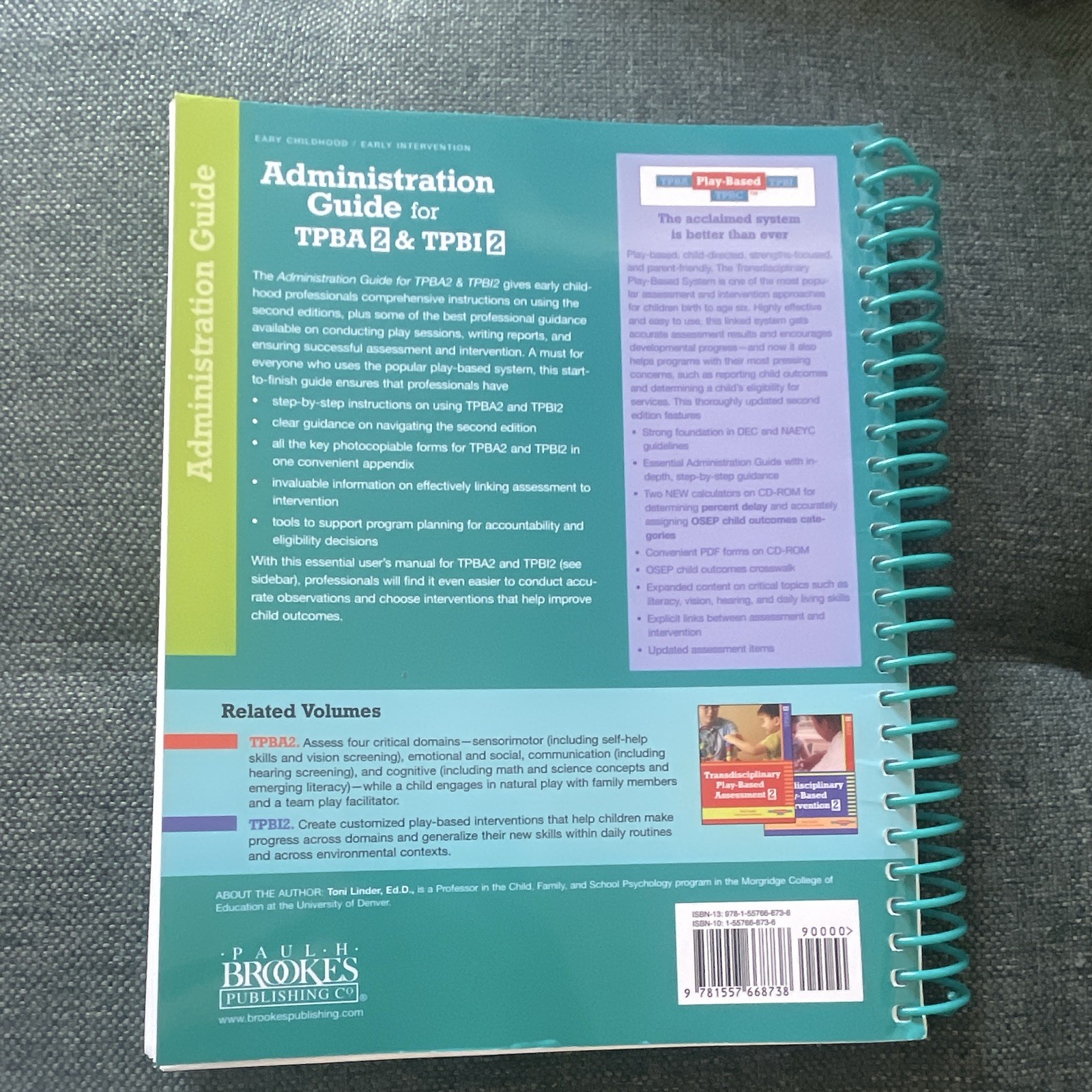 Administration Guide for TPBA2 & TPBI2 Toni Linder Spiral Study Guide