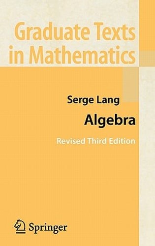 Algebra by Serge Lang: New