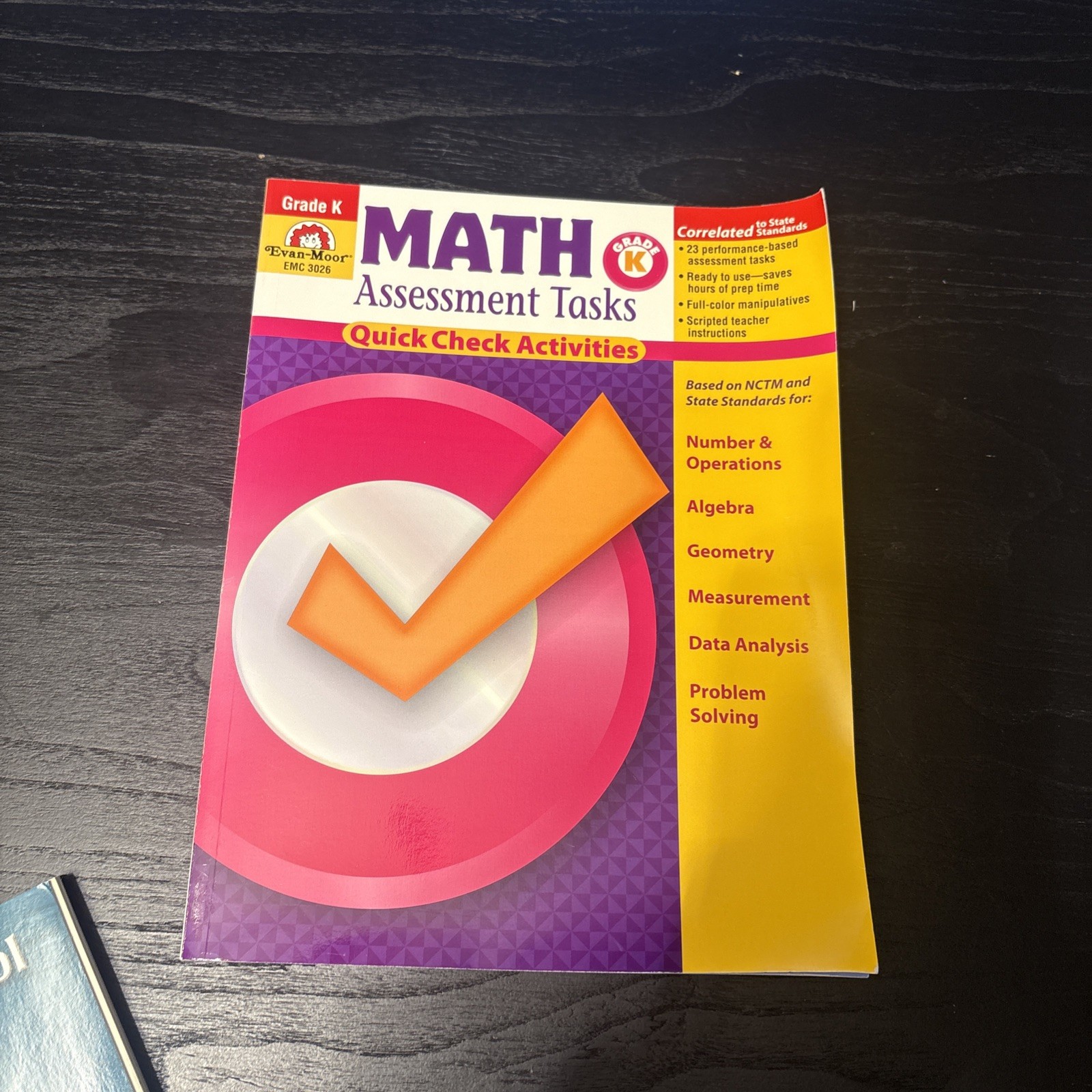 Evan-Moor Kinder Math Assessment Tasks EMC 3026 Teacher Resource Book