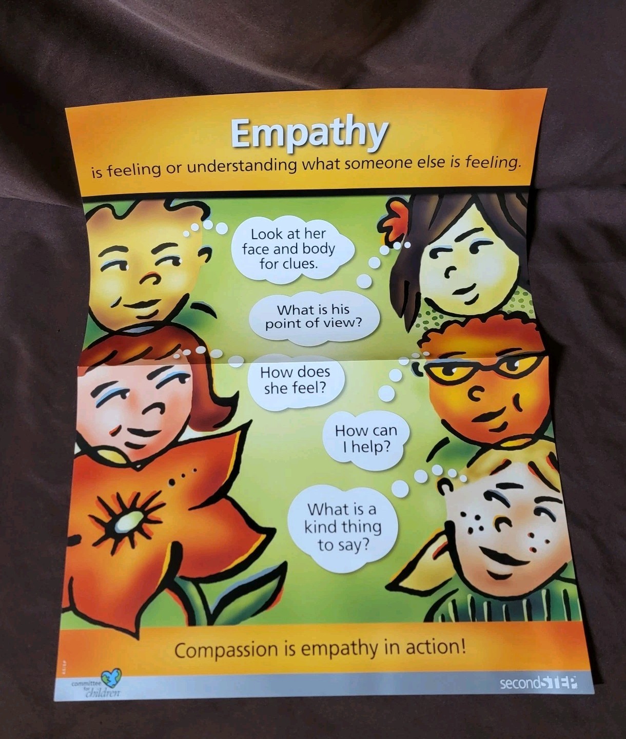 Second Step Curriculum 2nd & 3rd Gr. Empathy,Calm,Problem,Skill Poster Card Kits