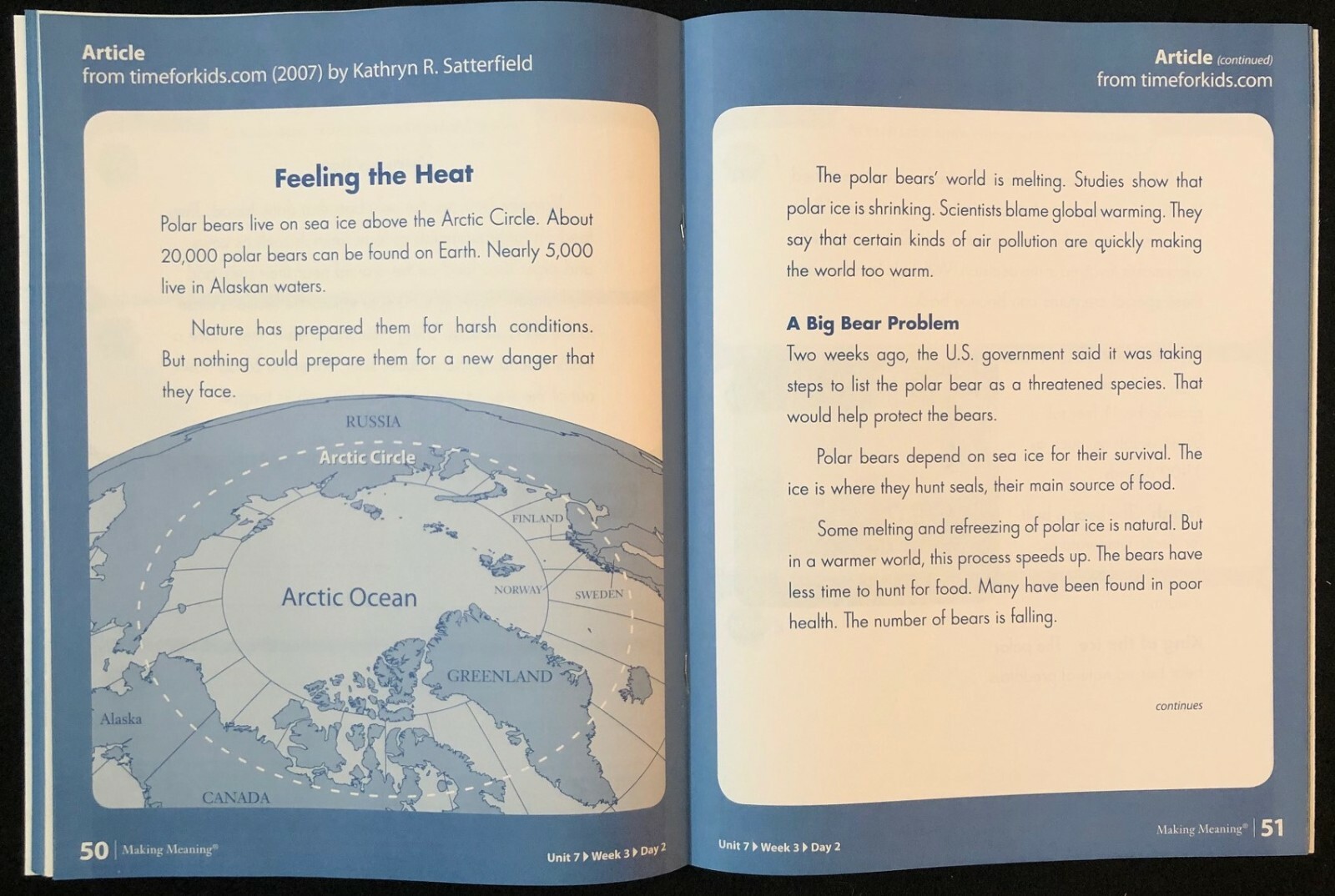 3rd – Making Meaning – STUDENT RESPONSE BOOK (2008, Second Edition)