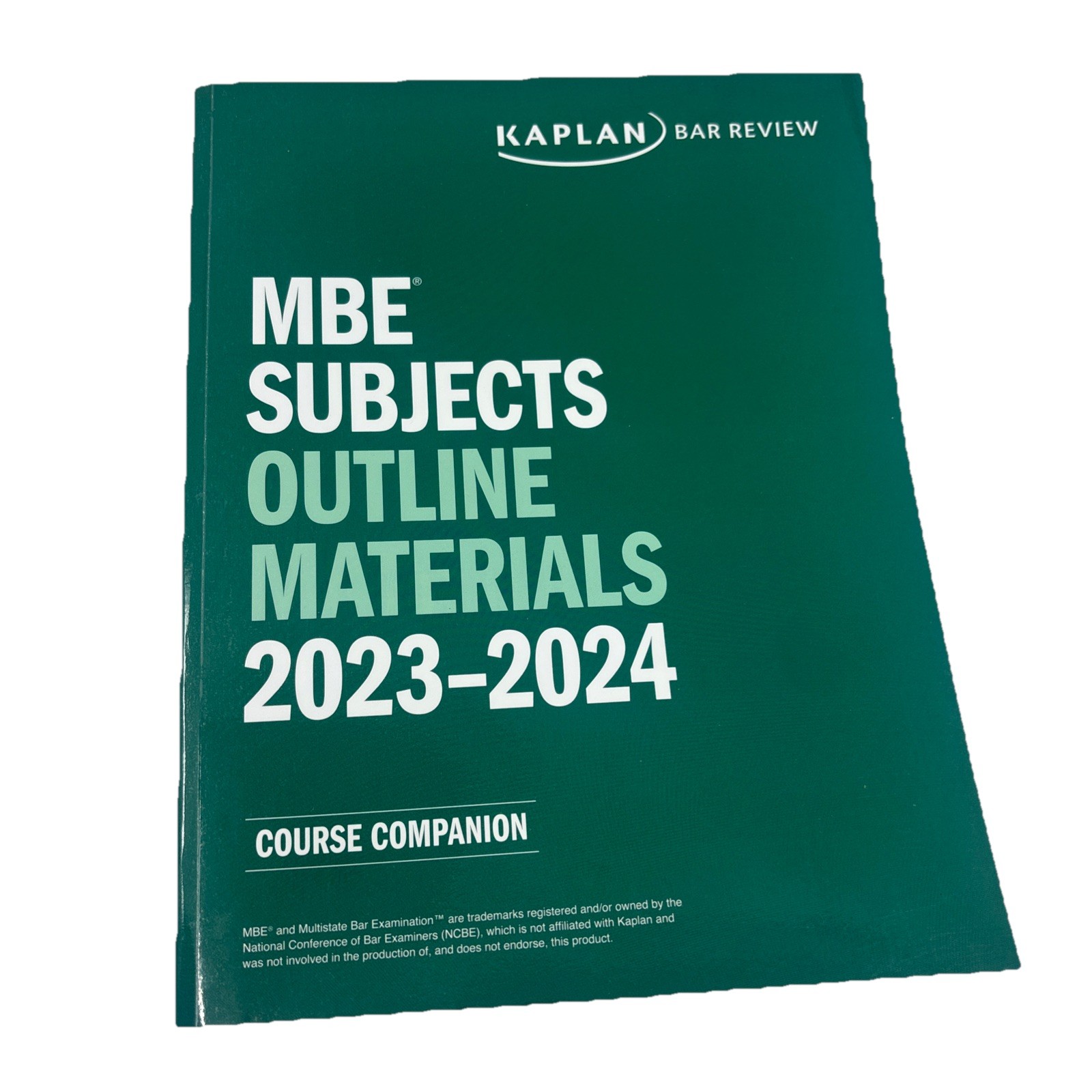 2023 – 2024 Kaplan Bar Review Multistate Bar Exam MBE Subjects Outline Materials