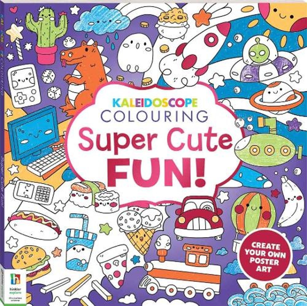Kaleidoscope Colouring: Super Cute Fun by Hinkler Pty Ltd Paperback Book