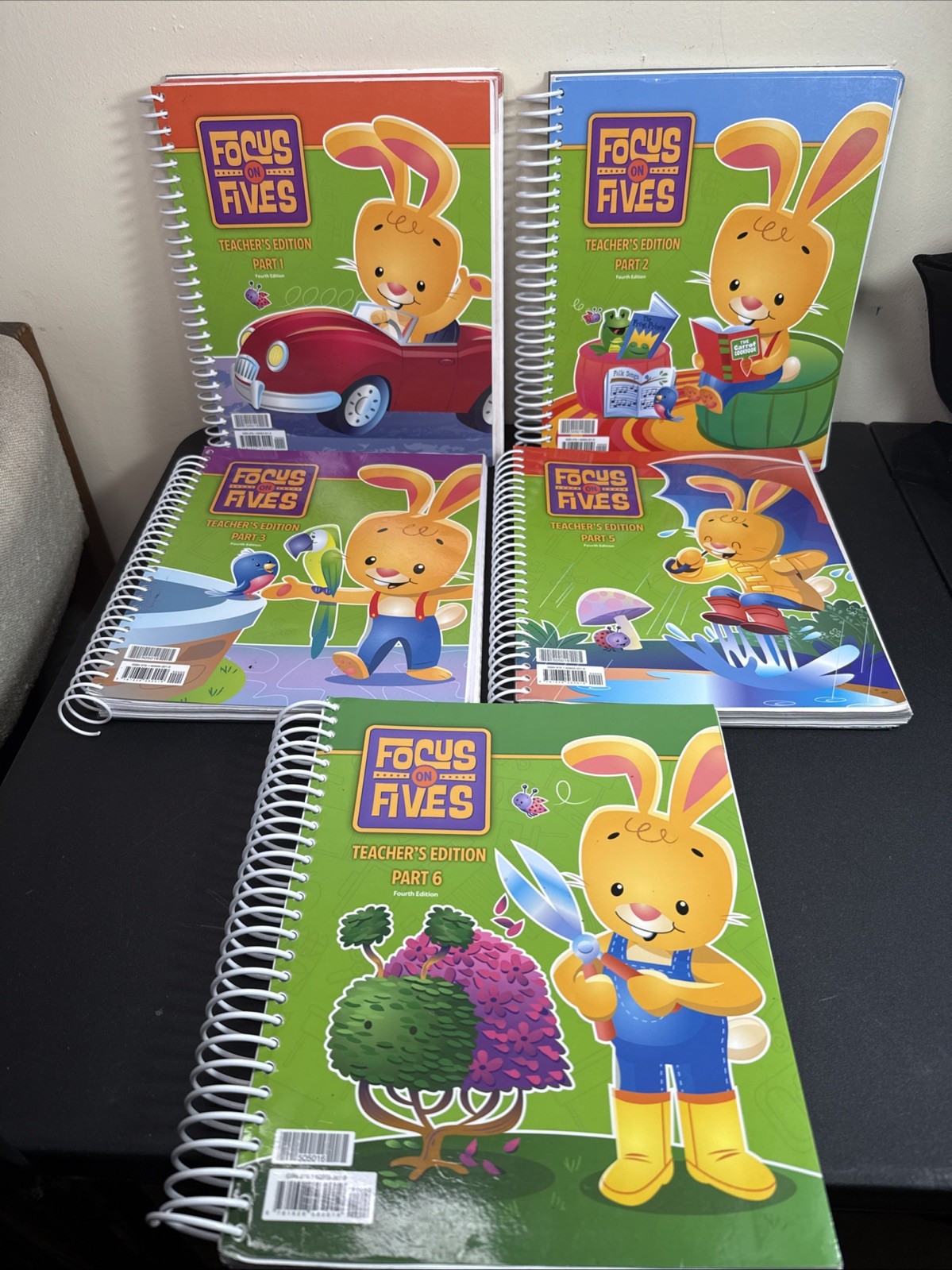 BJU Press Focus on Fives Teacher Edition Part 1-3 5 &6 4th Edition Kindergarten