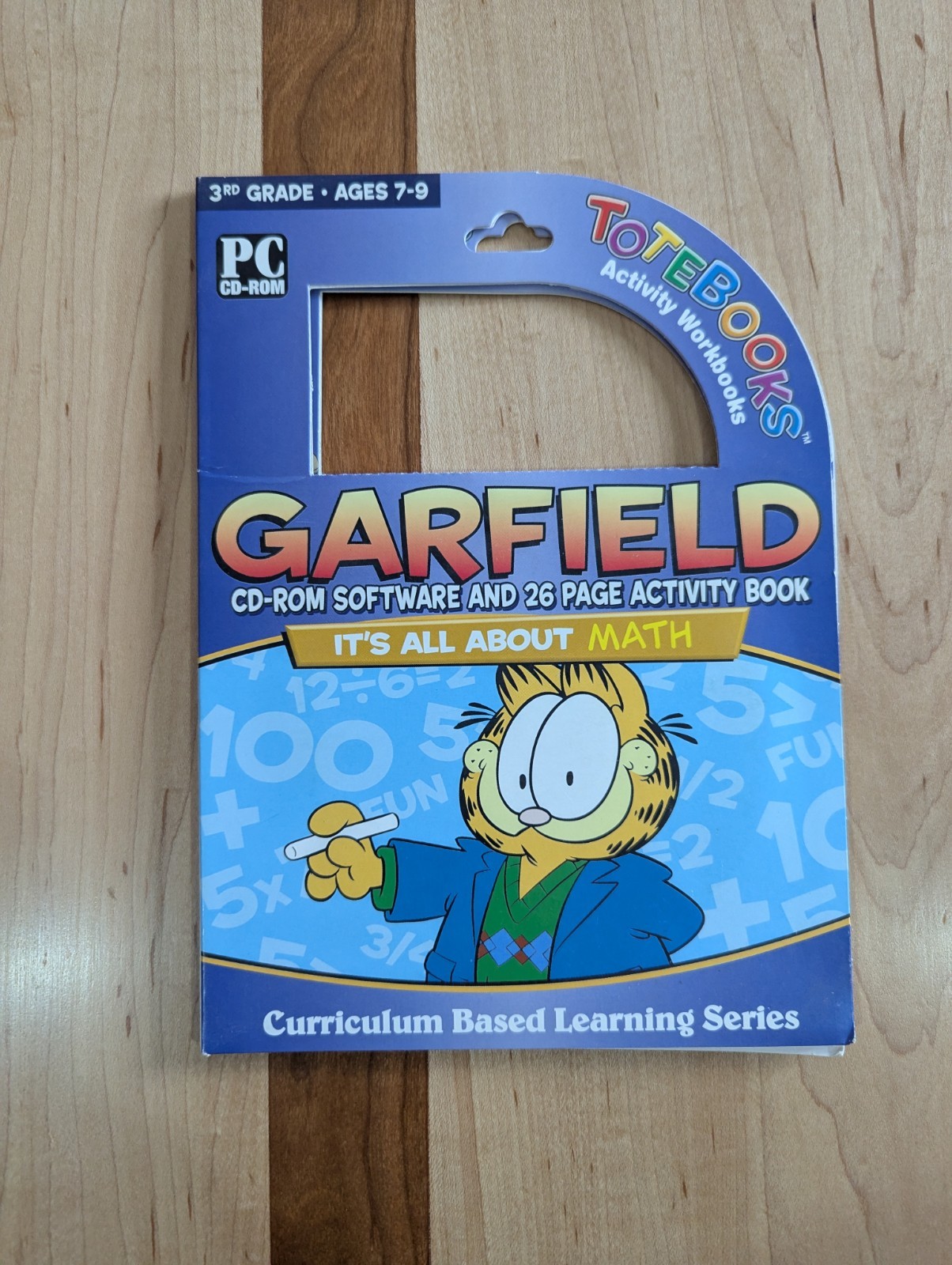 Vintage Garfield PC CD-ROM TOTEBOOKS Math~Spelling~Vocab~Phonics Disc Software