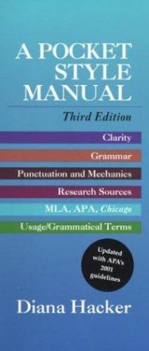 Pocket Style Manual : Updated with APA’s 2001 Guideline by Diana T. Hacker…