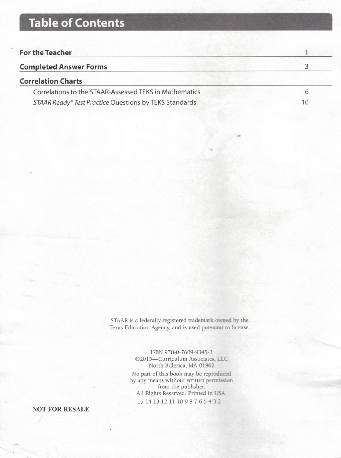 STAAR Ready Instruction and Test Practice Mathematics 7 – Teacher Guide
