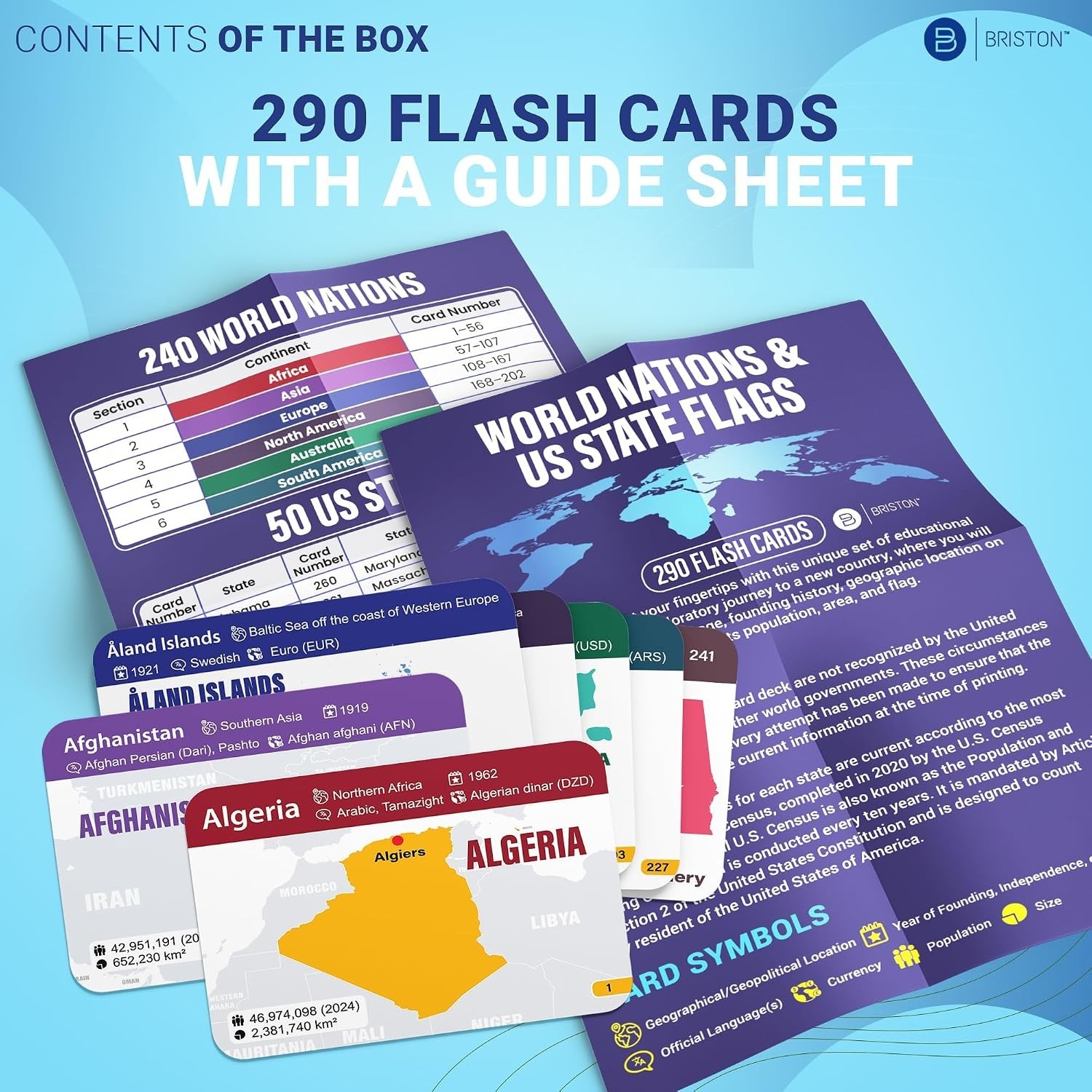 Educational World & US State Flags Flashcards