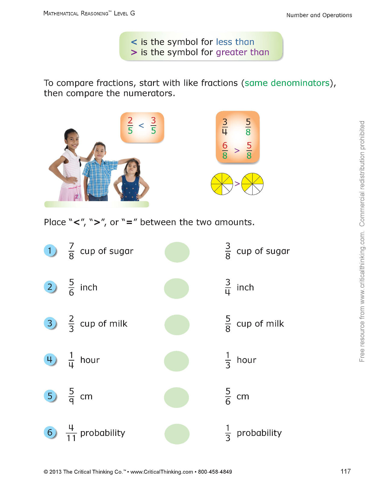 Mathematical Reasoning Level G Math Reasoning Workbook for 6th Grade