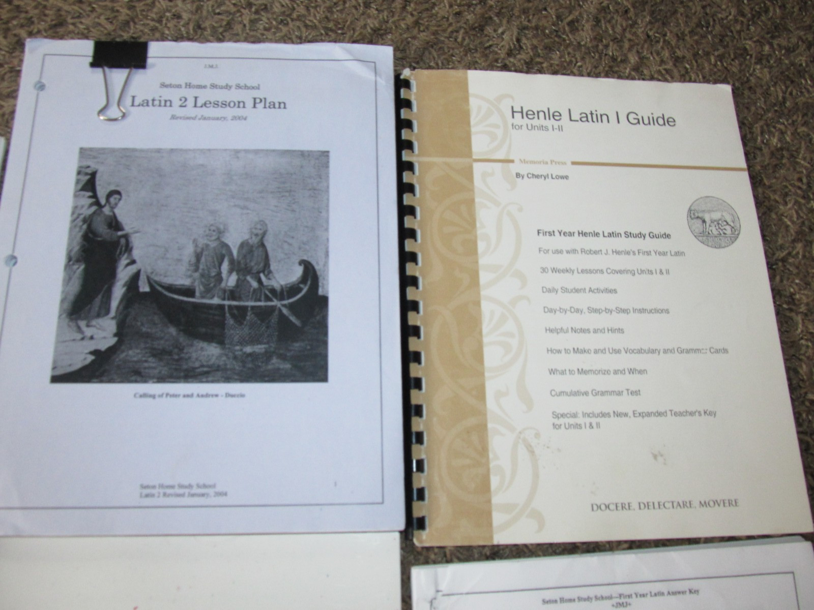 First And Second Year Latin Texts Answer Key Plans Quizzes & Tests Robert Henle