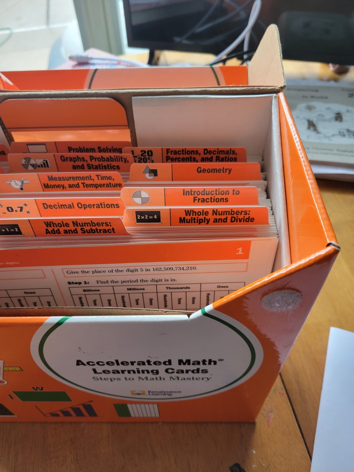 MATH RENAISSANCE -ACCELERATED MATH LEARNING CARDS-Steps to Math Mastery – Orange