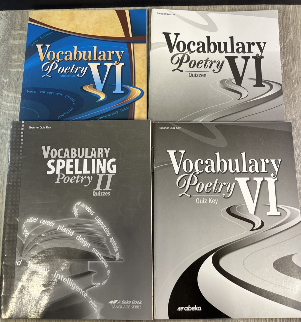 ABEKA Vocabulary Poetry VI Like New Student Text. Grade 12. Fifth Edition.