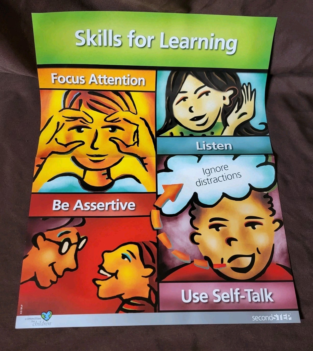 Second Step Curriculum 2nd & 3rd Gr. Empathy,Calm,Problem,Skill Poster Card Kits