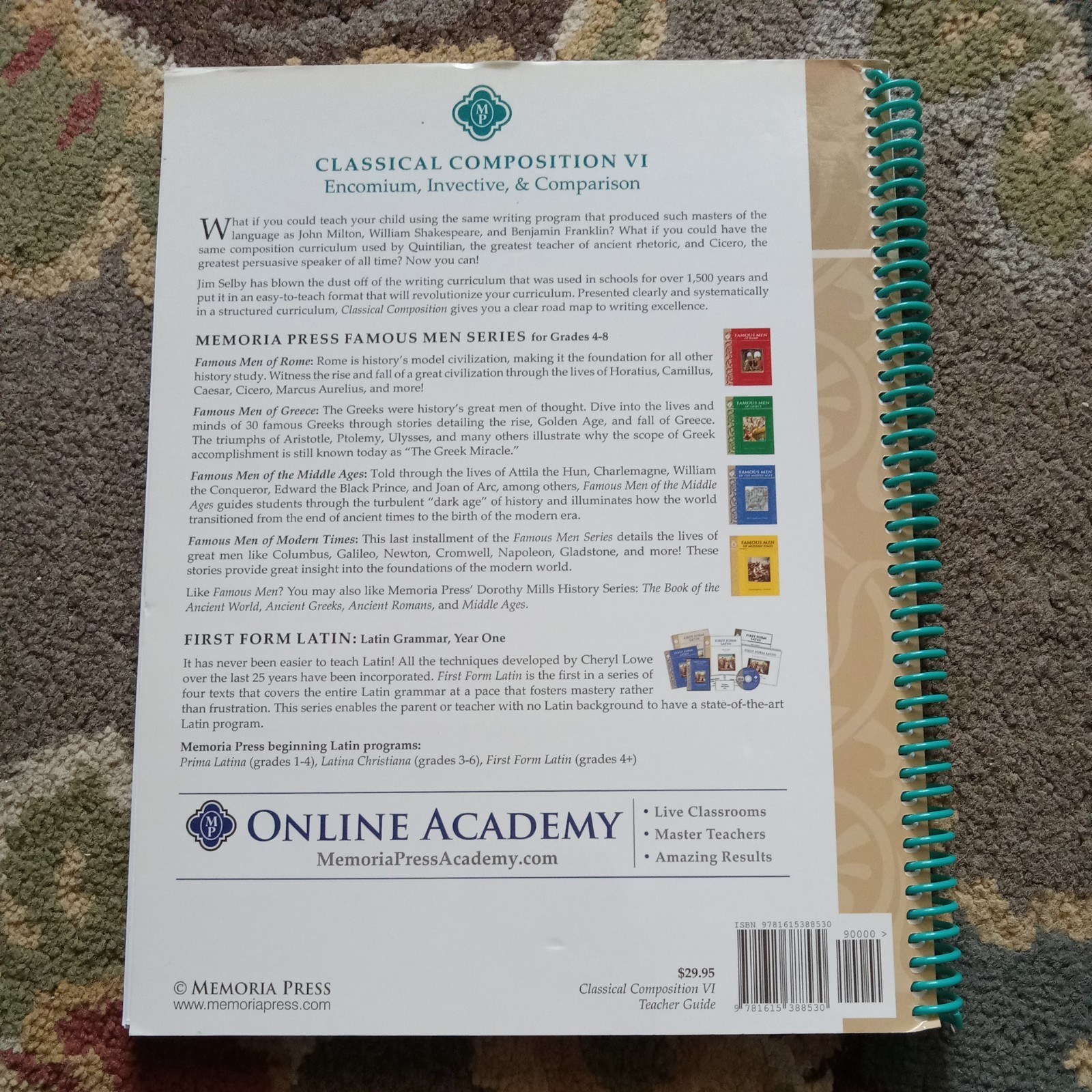 Memoria Press Classical Composition VI Teacher Guide 2nd edition Ecomium…