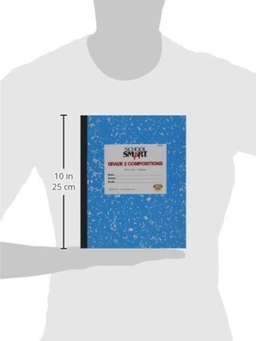 Grade 2 Ruled Composition Notebook Blue Cover 100 Pages