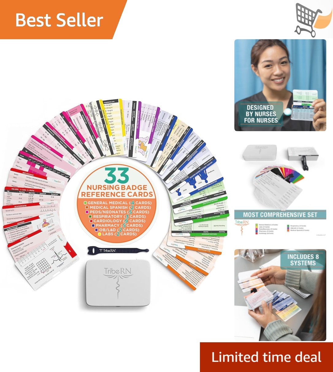 Nursing Badge Reference Cards 33 Double Sided Medical School Cheat Sheets