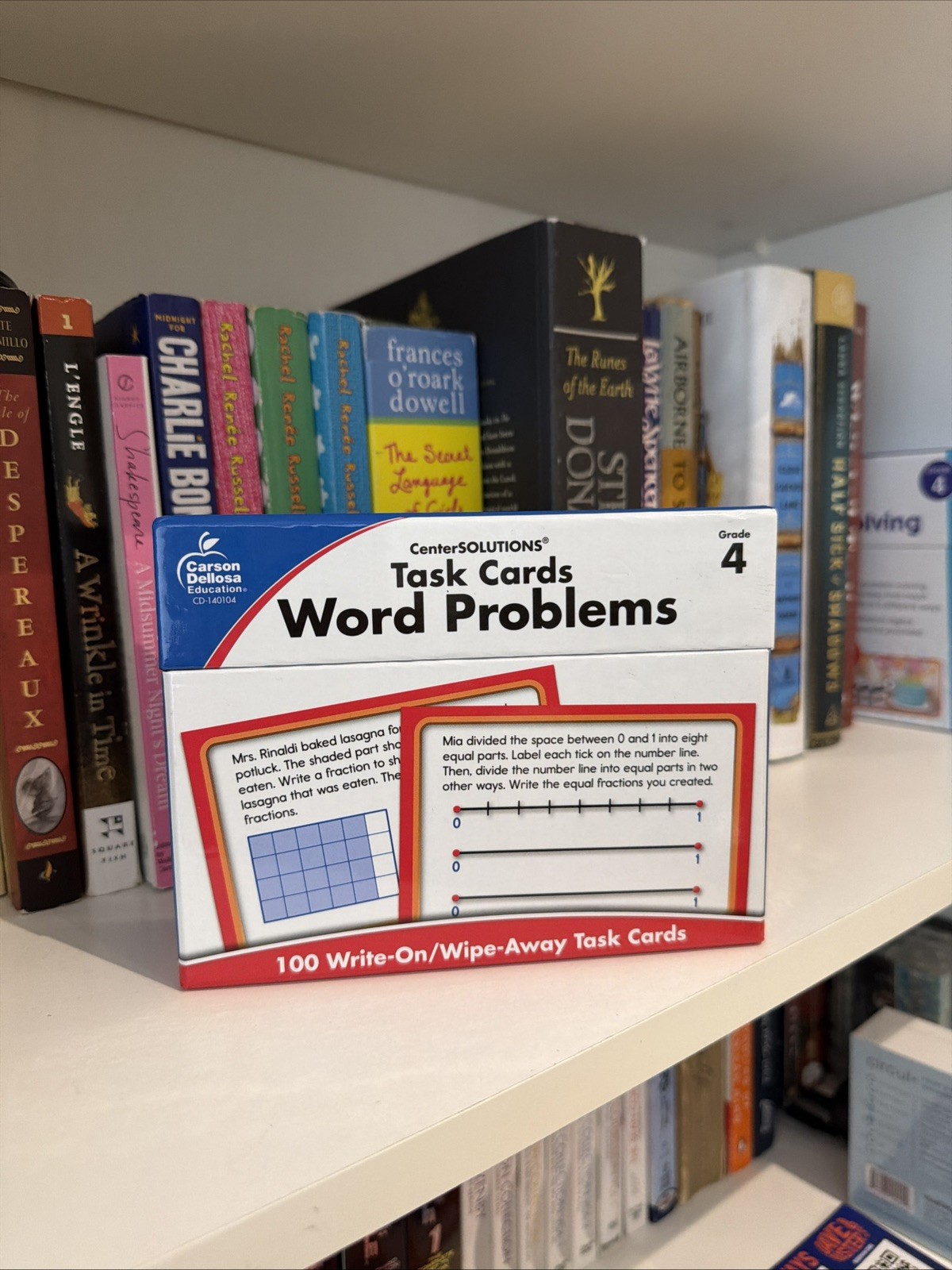 Task Cards: Word Problems Grade 4 Board Game Carson Dellosa 4th Math Wipe Away