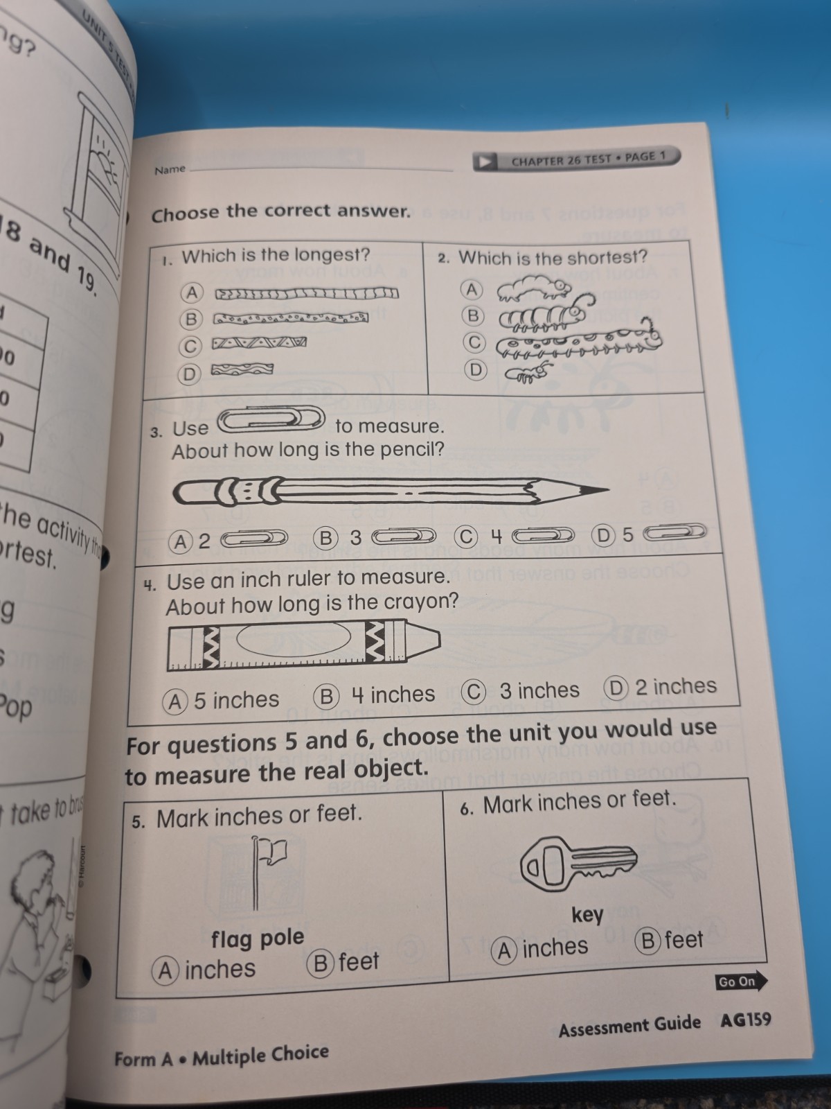 Harcourt Math Assessment Guide. Grade 1. Excellent Condition