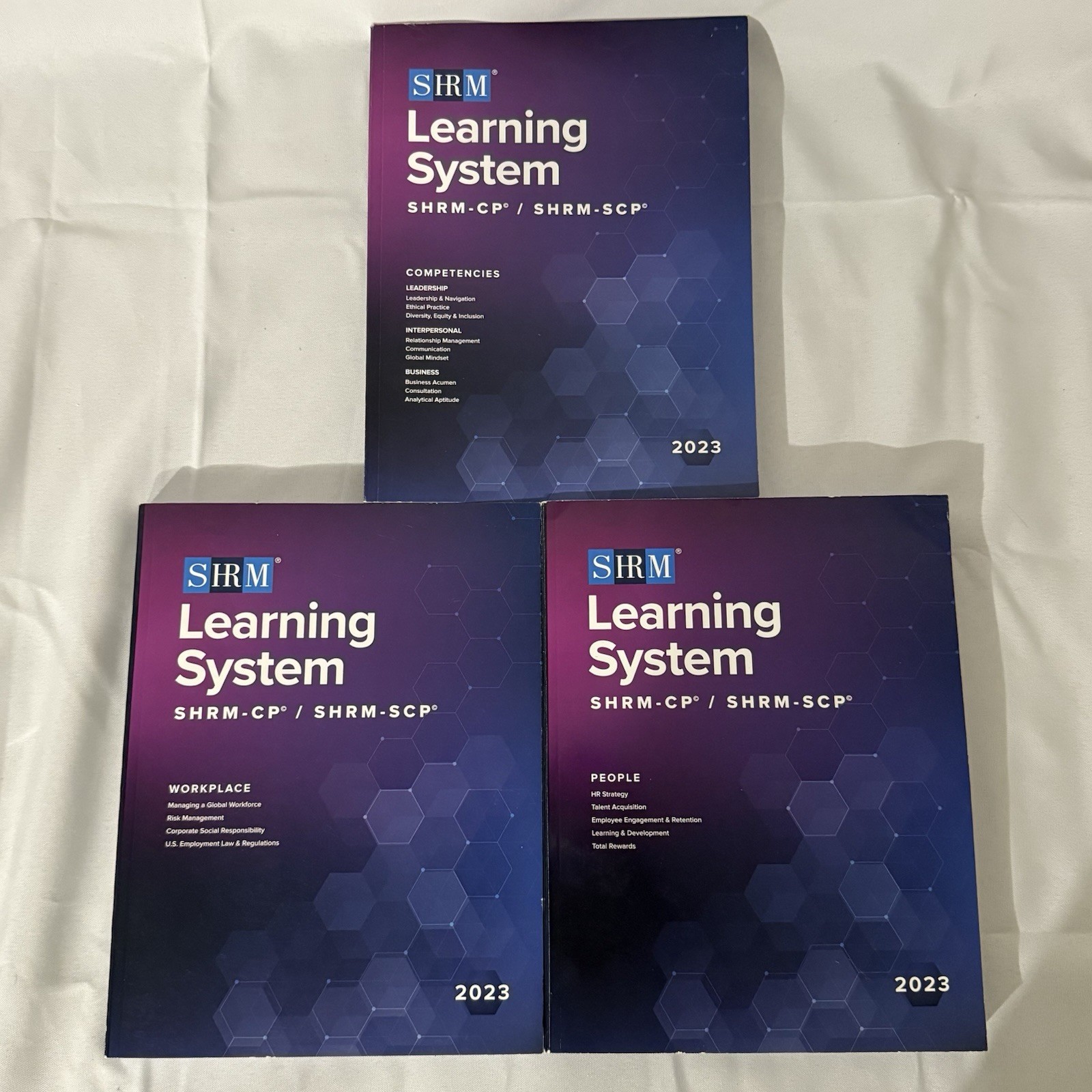 SHRM Learning System Books 2023 Set of 3 for CP/SCP Workplace/People/Competency