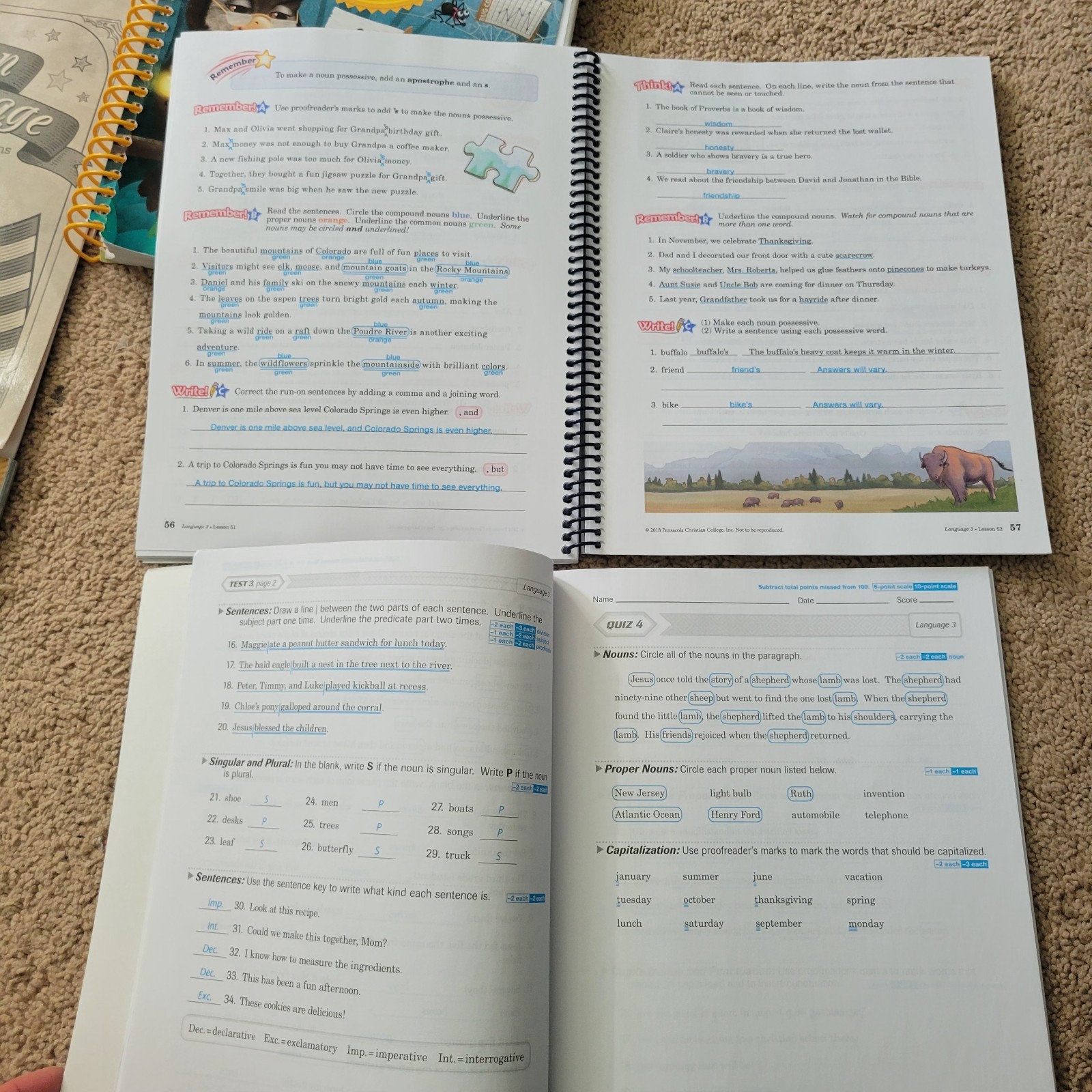 Abeka 3rd Grade Teacher Ans. Keys Math Language Science History Health, 26 Books